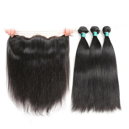 Extension de Cheveux humains + frontale 13x4