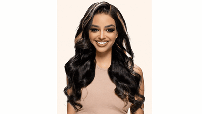 Perruque 3-1 avec closure en dentelle sans colle remplaçable