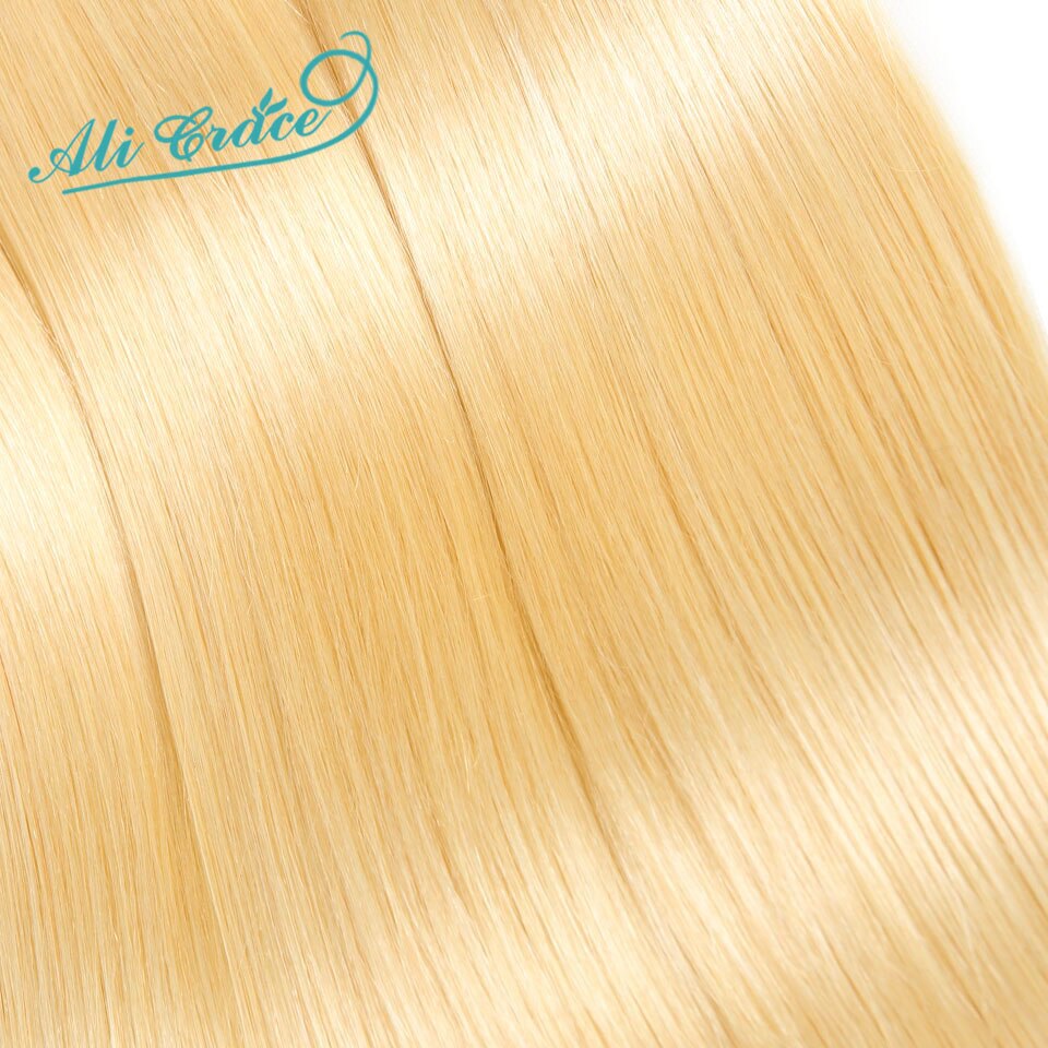 Ali Grace 613 Honey Blonde Color Straight Hair Bundles 10-30 inch Remy Human Hair Weaving 3 Bundle Deal Hair Extension