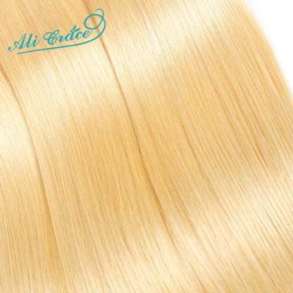 Ali Grace 613 Honey Blonde Color Straight Hair Bundles 10-30 inch Remy Human Hair Weaving 3 Bundle Deal Hair Extension