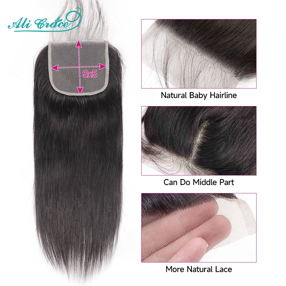 CLOSURE CHEVEUX BRÉSILIENS NATURELS