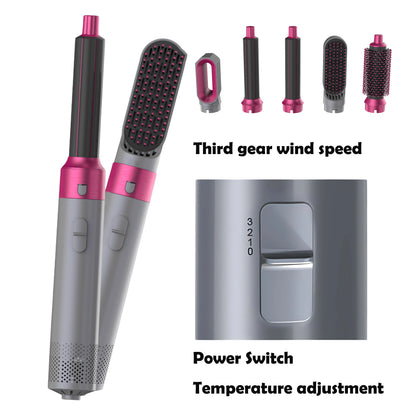 5 in 1 hair dryer Hair Curler Set Upgraded Negative ions Hair Dryer Hot Comb Brush Curling Iron Air wraps