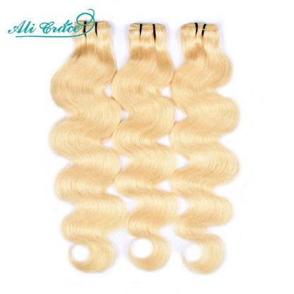 Ali Grace #613 Blonde Body Wave Hair Bundles Brazilian Remy Human Hair Extension Honey Blonde Bundles 12-28 Inch Free Shipping