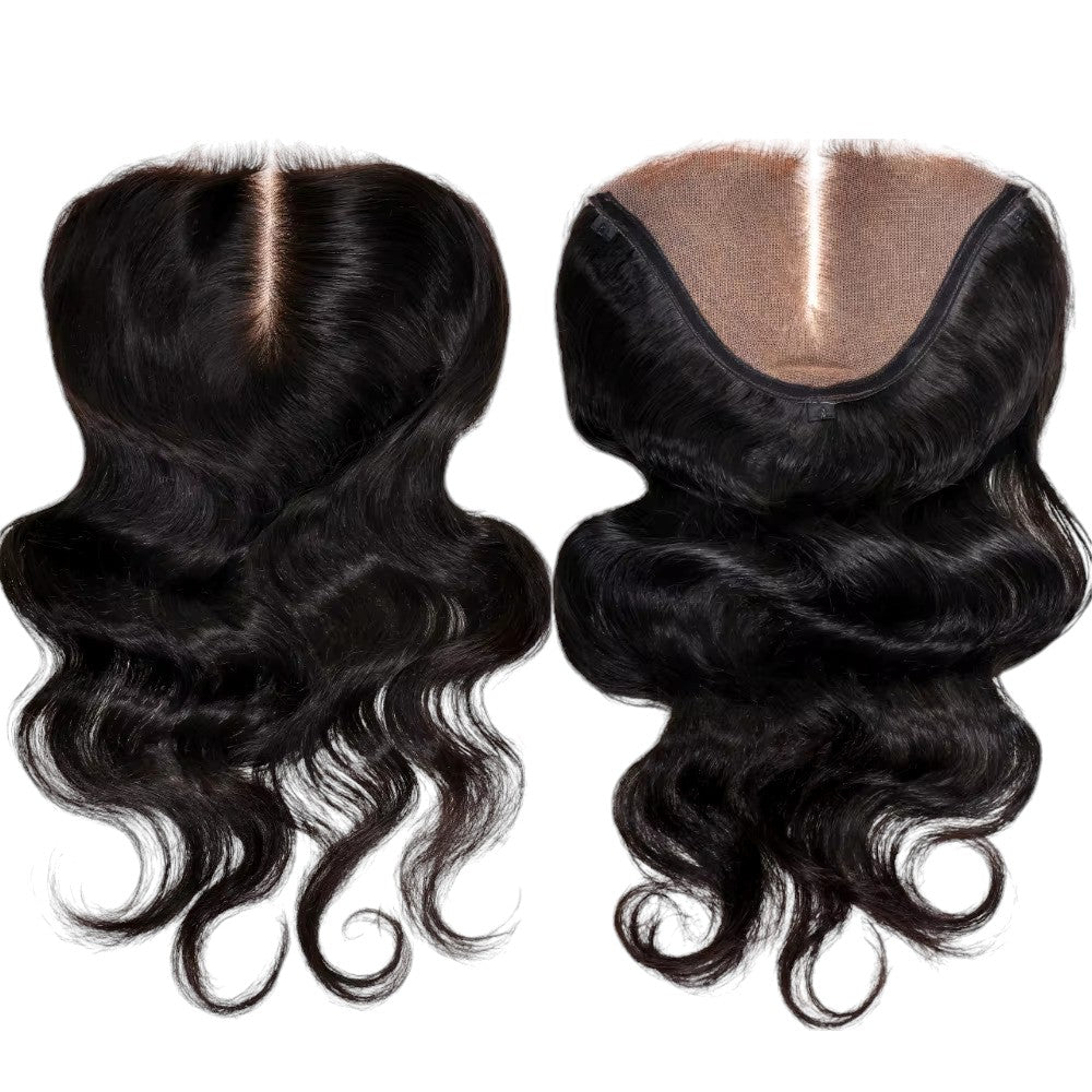 Perruque 3-1 avec closure en dentelle sans colle remplaçable