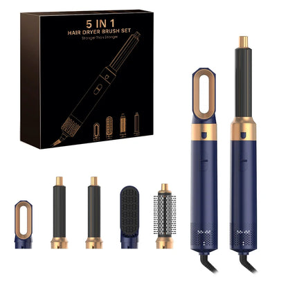 5 in 1 hair dryer Hair Curler Set Upgraded Negative ions Hair Dryer Hot Comb Brush Curling Iron Air wraps