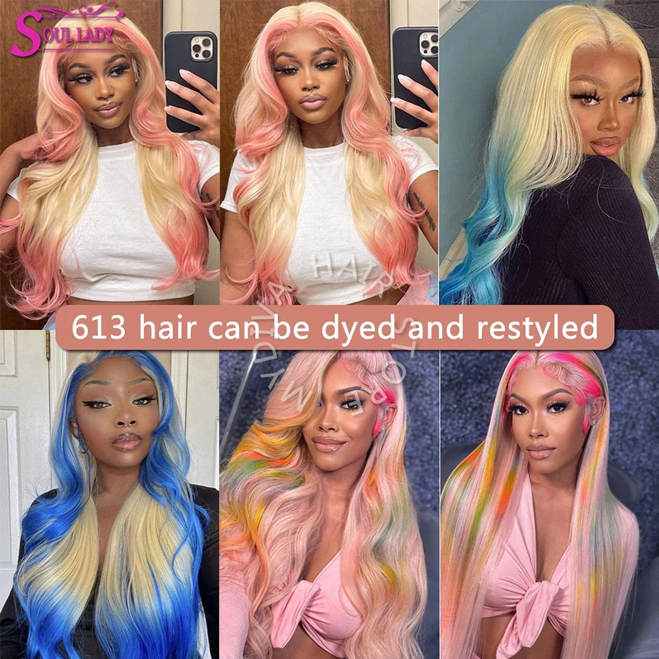 613 Blonde Body Wave Bundles Brazilian Human Hair Bundles Extension Hair Honey Body Wave Hair Weave Weft 8-30 Inch Free Shipping