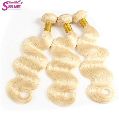 613 Blonde Body Wave Bundles Brazilian Human Hair Bundles Extension Hair Honey Body Wave Hair Weave Weft 8-30 Inch Free Shipping