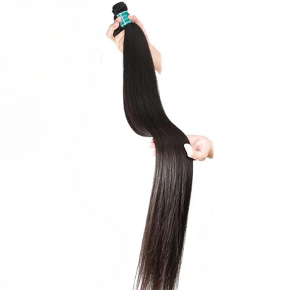 Wkm hair™ EXTENSION DE CHEVEUX LISSE + 13X4 FERMETURE FRONTALE