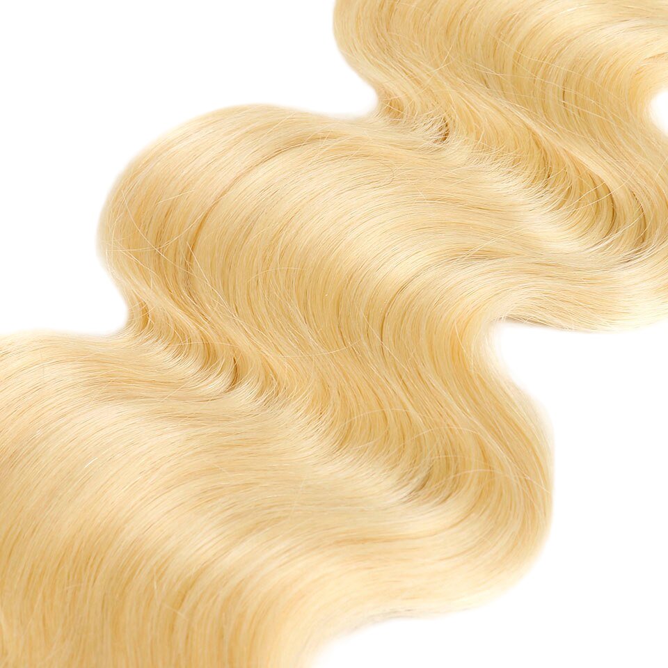 Wkm Hair cheveux Brésilien Blond 613 Body Wave naturel 100%, mèches de cheveux humains, extension de cheveux, Lot de 1/3/4 paquets - Wkm Hair