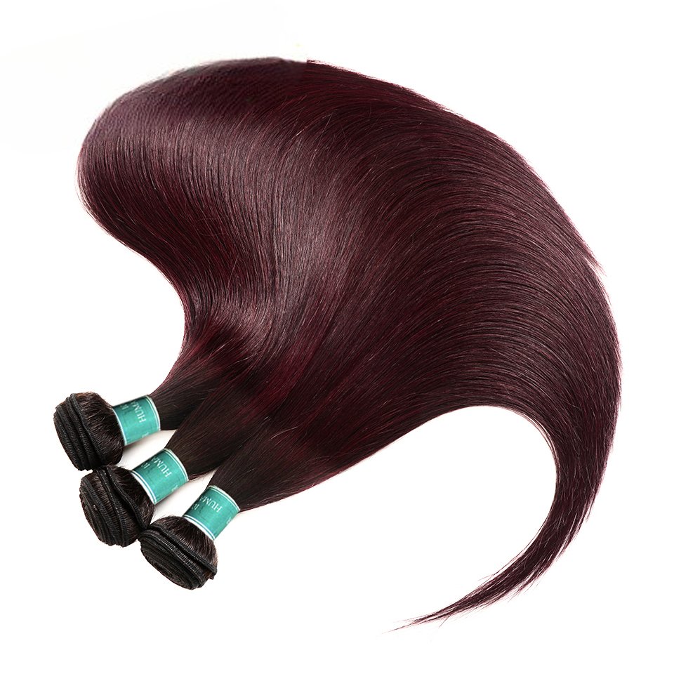 Wkm Hair Mèches brésiliennes naturelles lisses pré-colorées extensions capillaires, lot de 3 - Wkm Hair