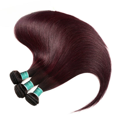 Wkm Hair Mèches brésiliennes naturelles lisses pré-colorées extensions capillaires, lot de 3 - Wkm Hair