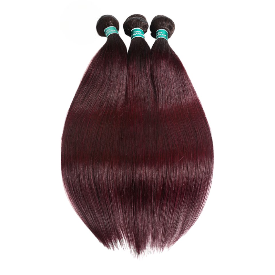 Wkm Hair Mèches brésiliennes naturelles lisses pré-colorées extensions capillaires, lot de 3 - Wkm Hair