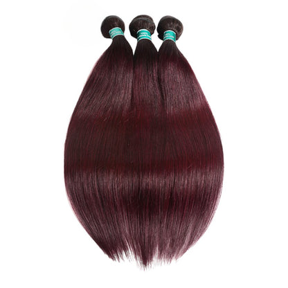 Wkm Hair Mèches brésiliennes naturelles lisses pré-colorées extensions capillaires, lot de 3 - Wkm Hair