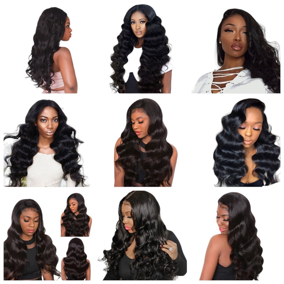 Wkm Hair Tissage en lot brésilien Hollywood wave Double trame naturel 100%, mèches de cheveux humains, extension de cheveux, Lot de 1/3/4 paquets - Wkm Hair