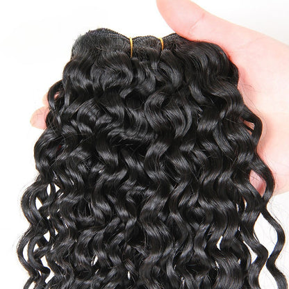 Wkm Hair Tissage en lot Deep Wave brésilien 100% naturel couleur naturelle, lot de 3 - Wkm Hair